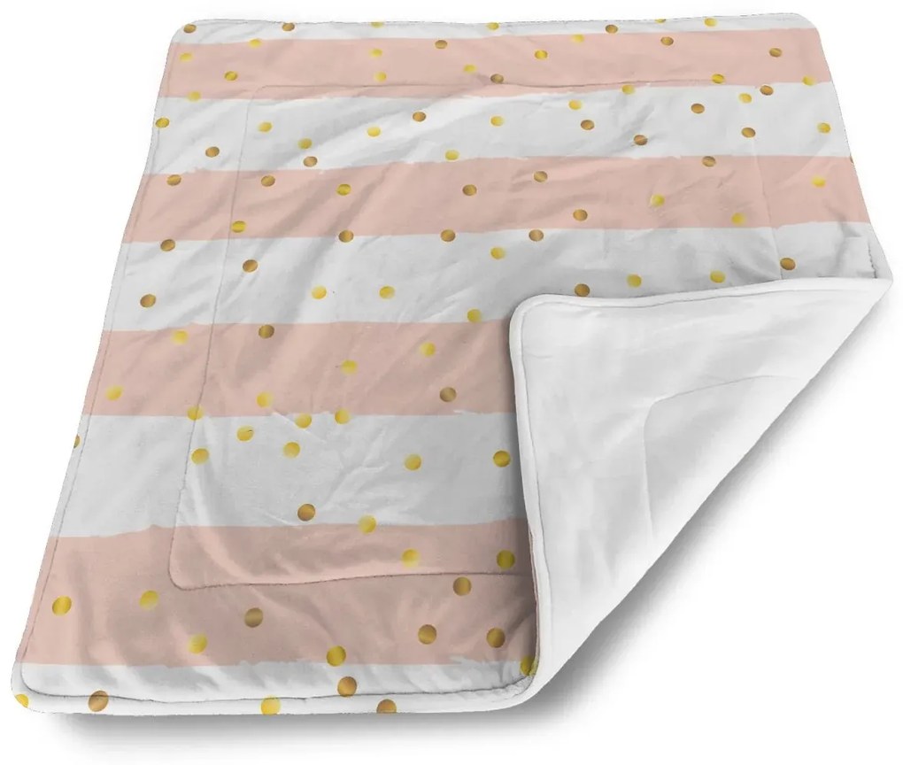 Sablio Deka pre bábätko Pruhy a zlaté bodky - 80x100 cm