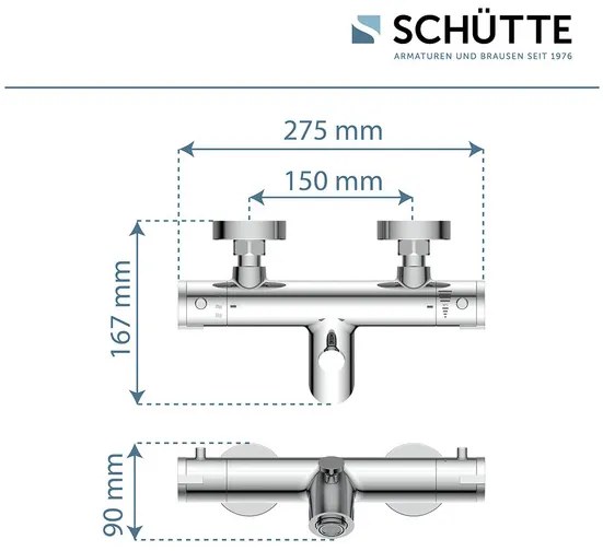 Schütte Termostatická vaňová batéria London (chróm)  (100367133)