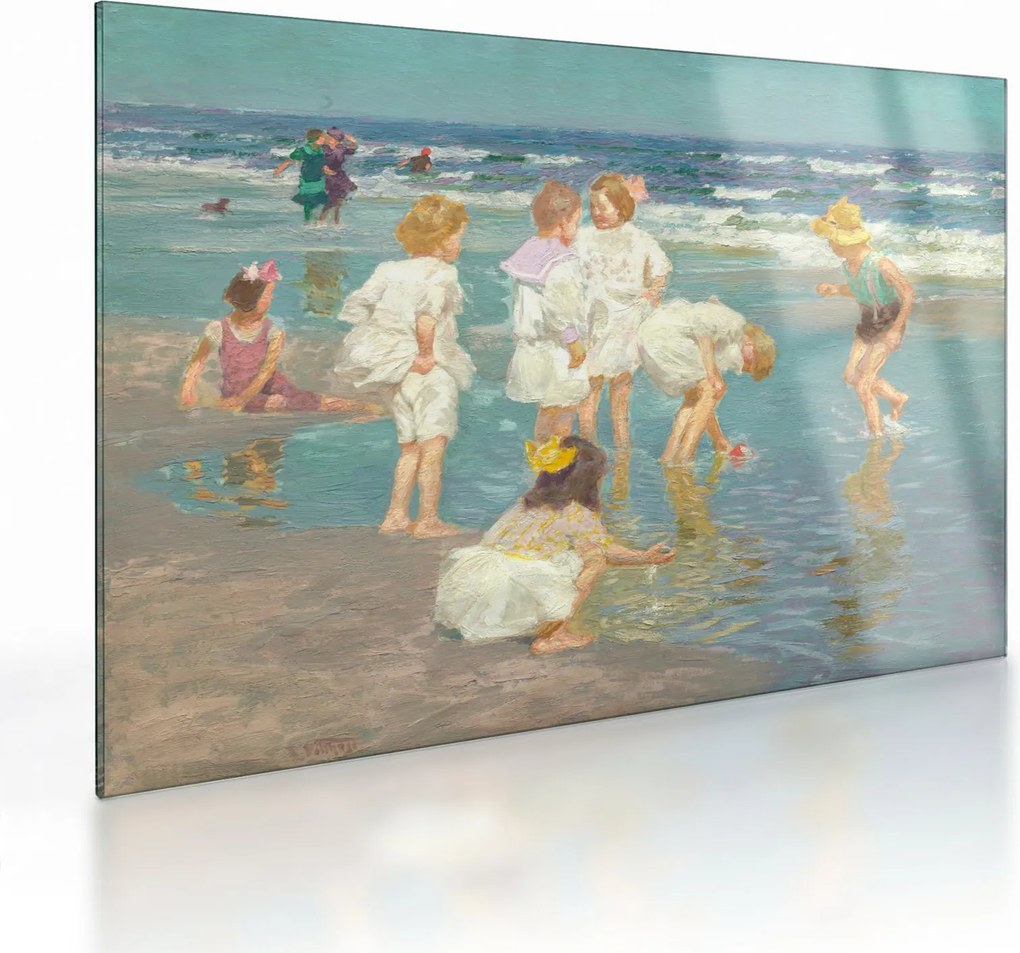 Sklenený obraz - Edward Henry Potthast, A Holiday, reprodukcia (70x50 cm)