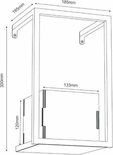 Nástenný kvetináč 30x18 cm