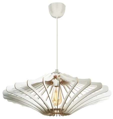 SADA 2x Luster na lanku 1xE27/60W/230V biela pr. 47 cm