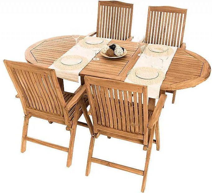 DEOKORK Záhradná teaková zostava LAGUNA I. 1+4