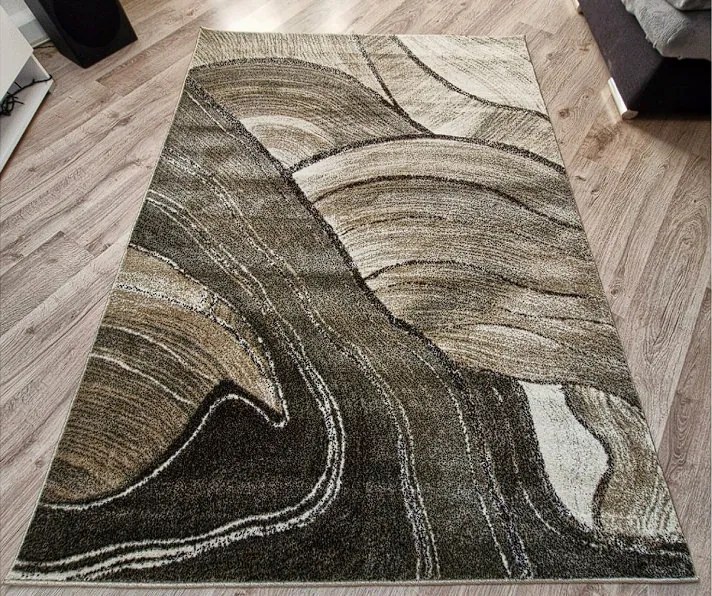 HU Béžovo-hnedý abstraktný koberec Rio 936-Beige-Fume Rozmer: 60x100 cm