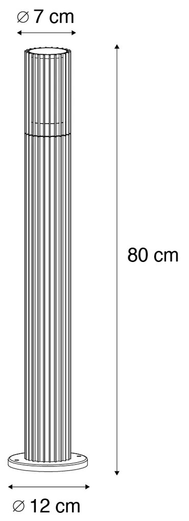 Inteligentný vonkajší stĺpik čierny 80 cm IP44 vrátane Zigbee GU10 - Boris