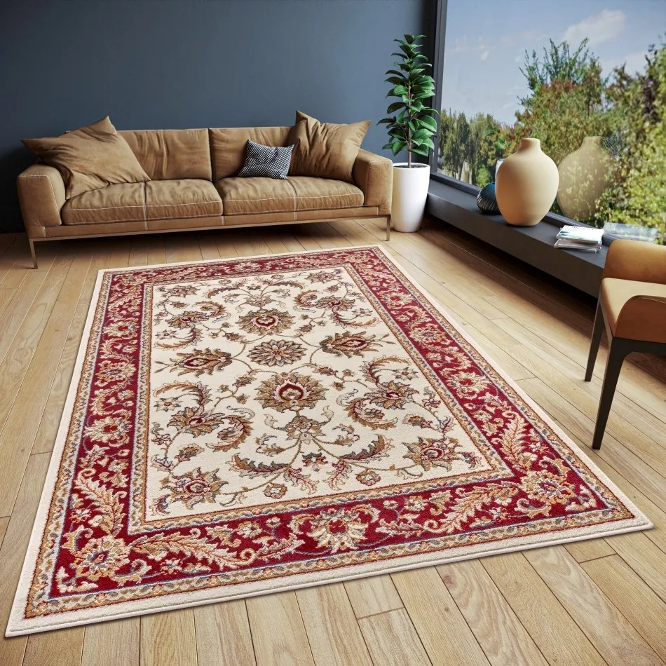 Hanse Home, Kusový koberec Luxor 105643 Reni Cream Red, 160x235, červená, obývacia izba