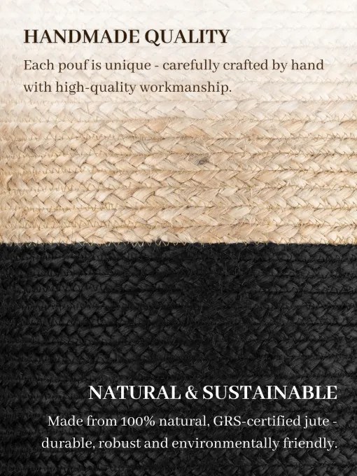 Taburetka Hanse Home JUTTA naturálna zlatá / čierna