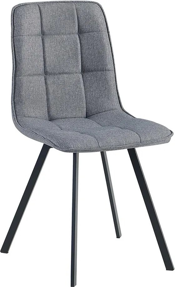 Jedálenský set 6x stolička + stôl Catini LANDON sivá/tm. sivá