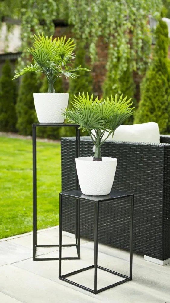 STOJAN NA KVETINÁČ SIMPLE 40X24X24 CM ČIERNA