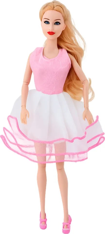 LEAN Toys Ružová bábika Šatníková súprava Šaty Topánky Príslušenstvo