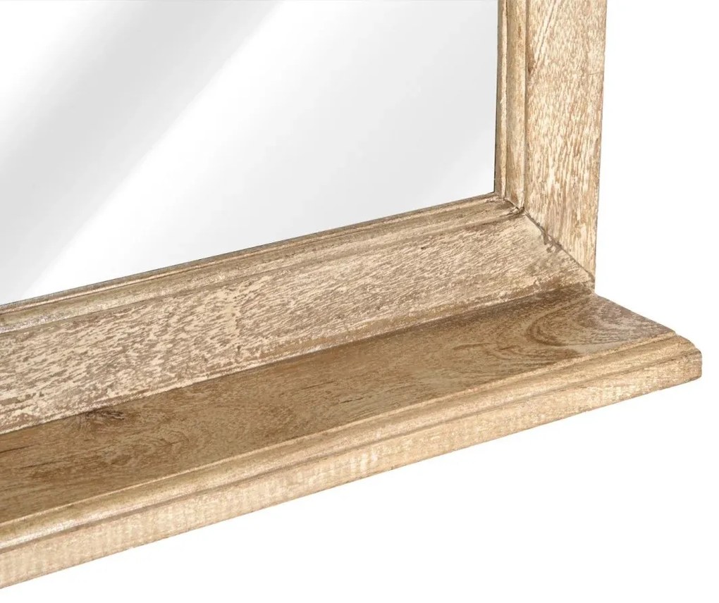 furniture-nabytek.cz - Masivní koupelnové zrcadlo z mangového dřeva, lakované, přírodní – 73×13×78 cm