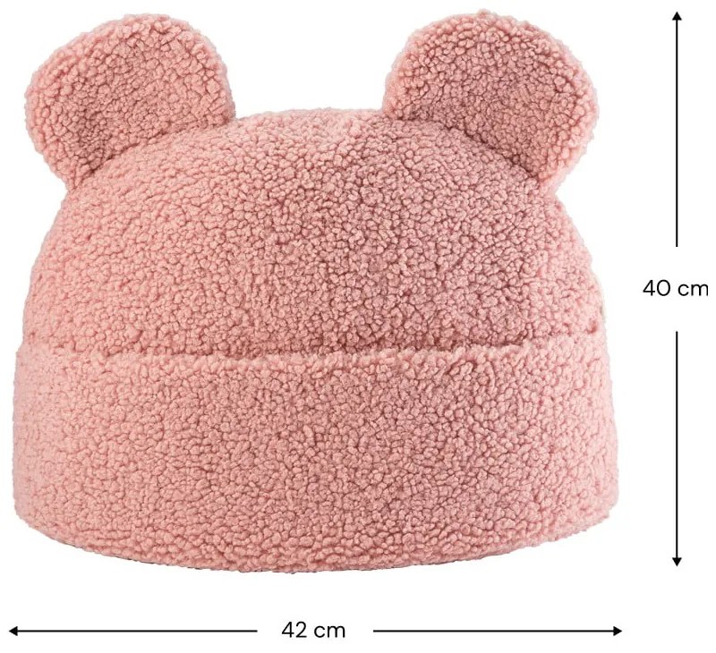 Ružový detský pohovkový vankúš z textílie buklé Teddy Pouch – Wigiwama