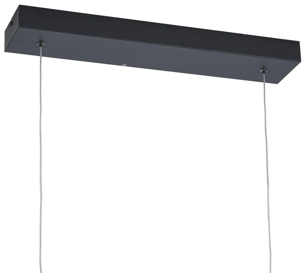 Dizajnová závesná lampa H čierna so zlatou vrátane 3-stupňovej stmievateľnej LED - Joy