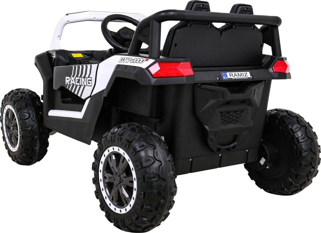 Ramiz Buggy UTV 2000M Racing Battery Car Biela + MP3 Sounds Svetlá + diaľkové ovládanie + pomalý štart