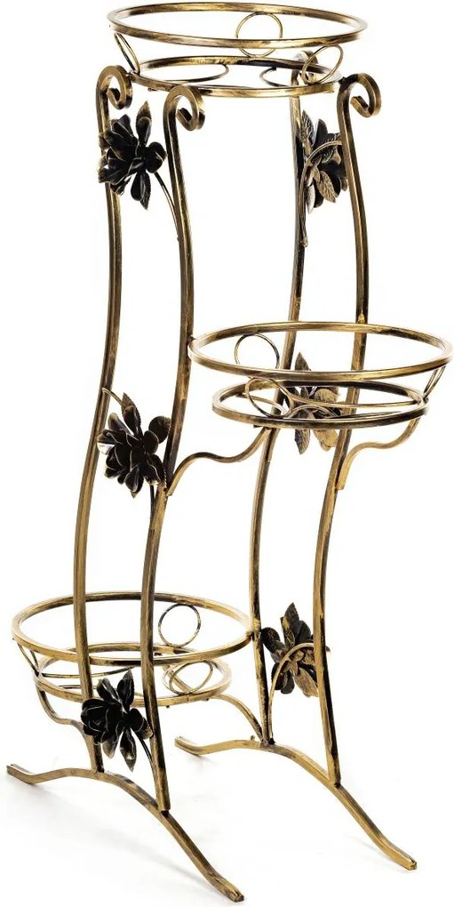 STOJAN NA KVETINÁČ FALA 100X70X30 CM ZLATÁ