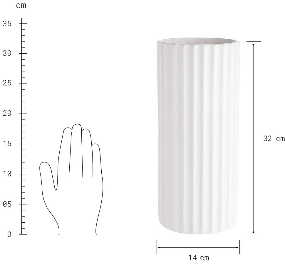 LIV Váza 32 cm - biela
