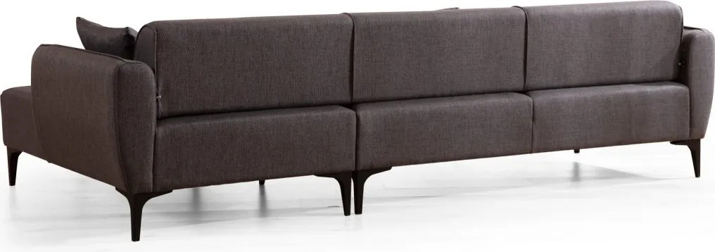 Rohová sedací souprava Belissimo 270 cm tmavě šedá pravá