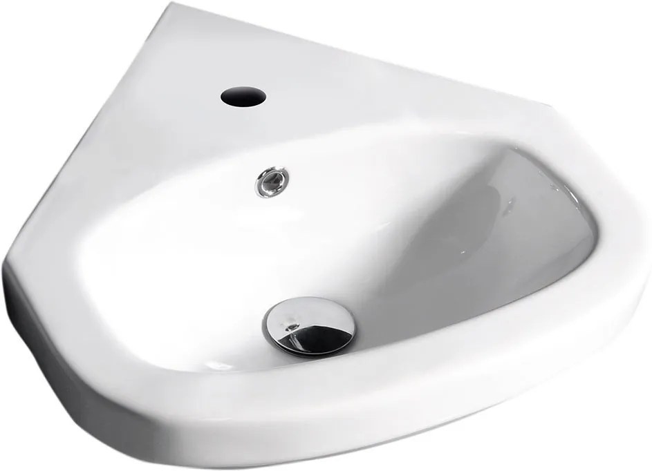 Aqualine Aqualine, VITROYA keramické umývadlo rohové 46x46cm, VT145