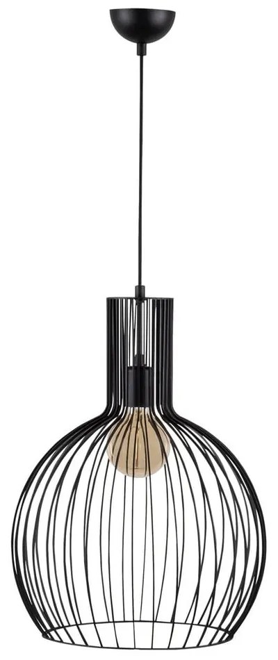 Čierne závesné svietidlo s kovovým tienidlom ø 38 cm Fellini – Opviq lights