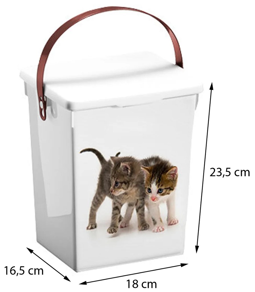 Úložný box Cat, 18x23,5x16,5 cm, biela