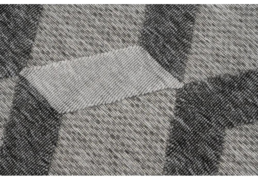 Kusový koberec 3D sivý 80x200cm