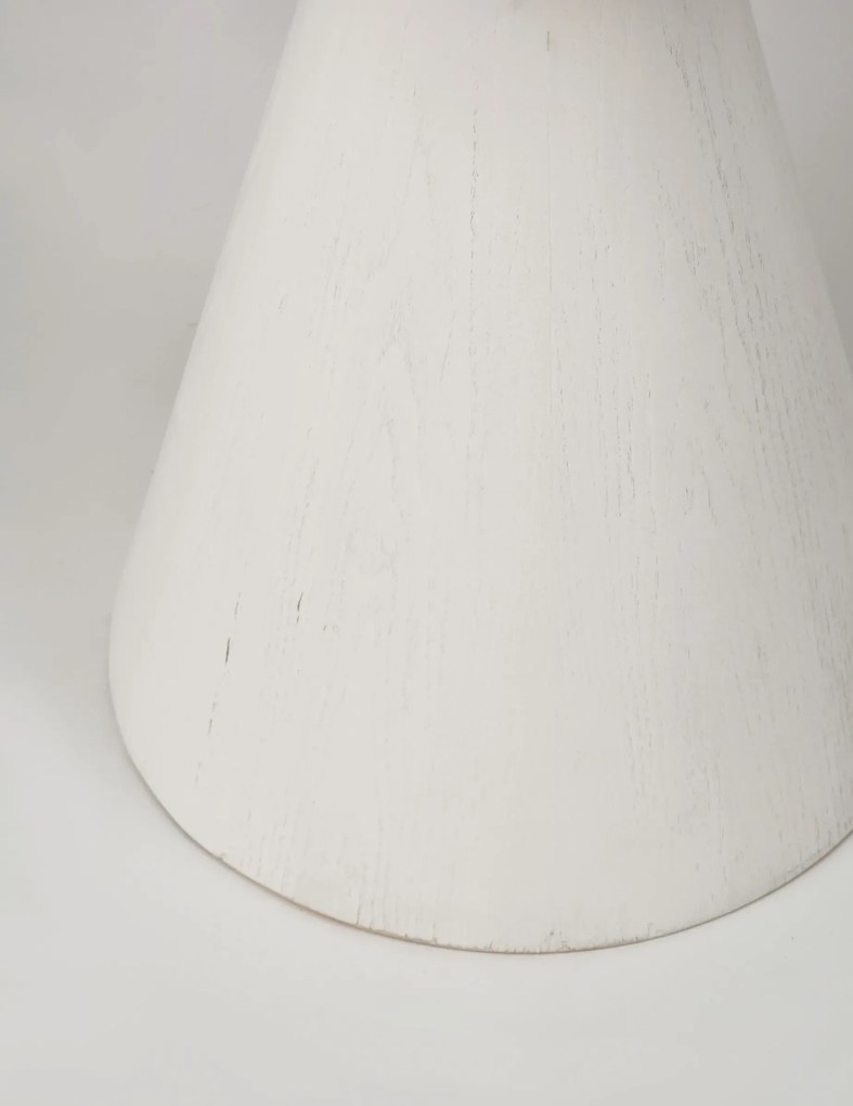 Odkladací stolík Florence 40 cm z masívu biely