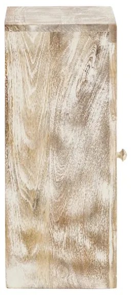 furniture-nabytek.cz - Masívna nástenná skrinka Bitna z mangového dreva, lakovaná, prírodná farba – 43×25×60 cm