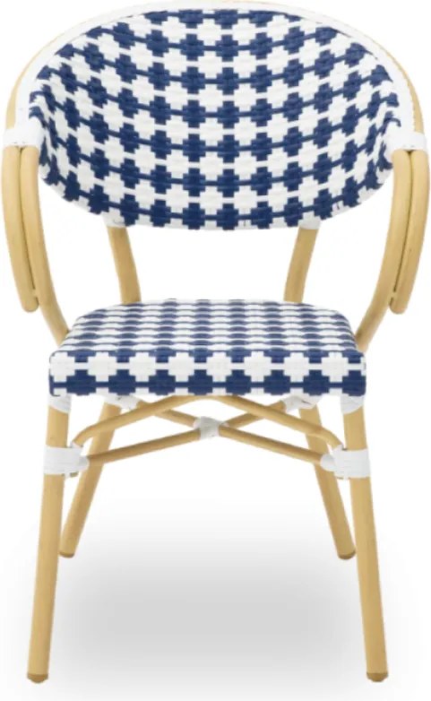 VENUS záhradná stolička s podrúčkami blue