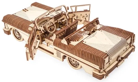 Ugears - 3D drevenené mechanické puzzle Cabriolet