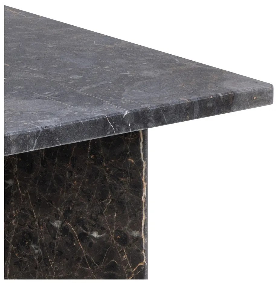 Čierny mramorový konferenčný stolík 90x90 cm Vega – Actona