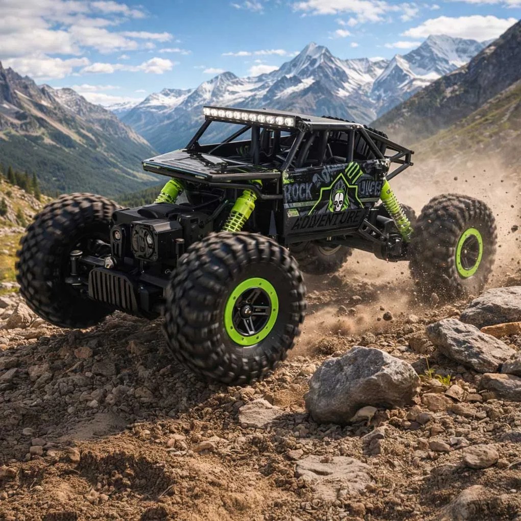 KIK RC Rock Crawler 1:18 terénne auto 4x4, zelené