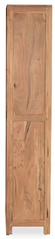 furniture-nabytek.cz - Masivní koupelnová skříňka Auckland z akátového dřeva, lakovaná, hnědá – 45×35×185 cm