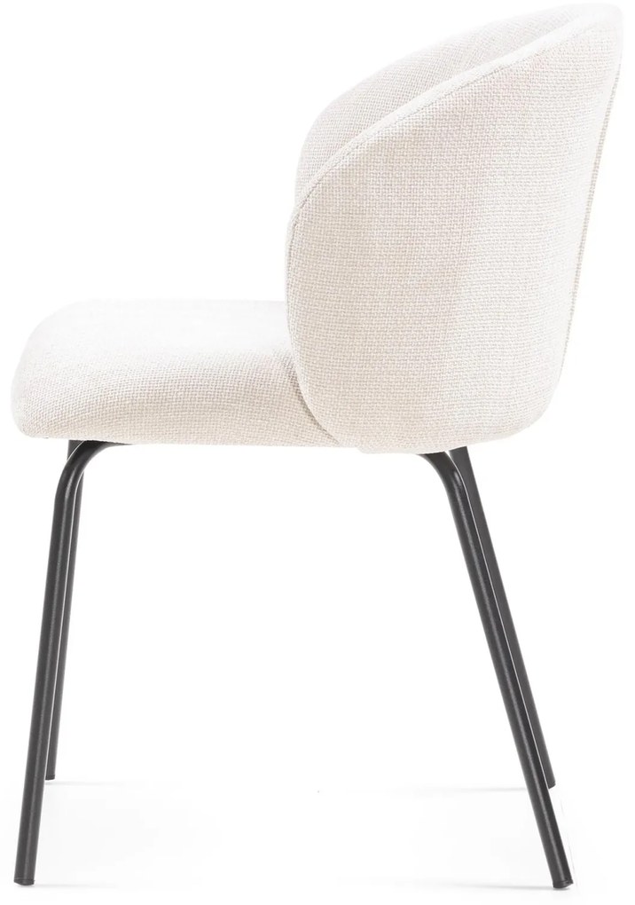 Jídelní židle LARISA světle béžová/černá