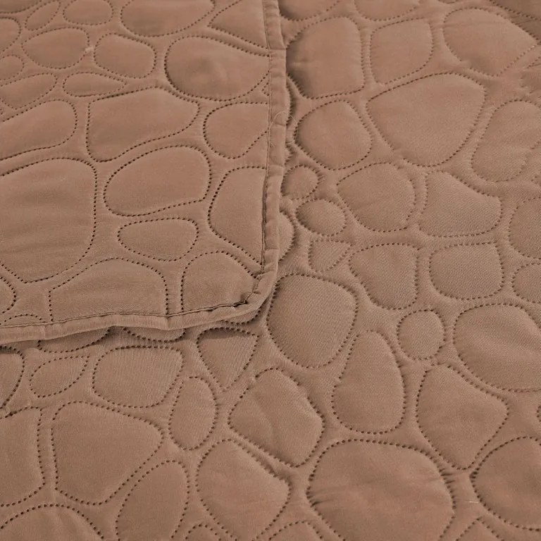 Svetlohnedý prehoz na posteľ STONE Rozmer: 200 x 220 cm