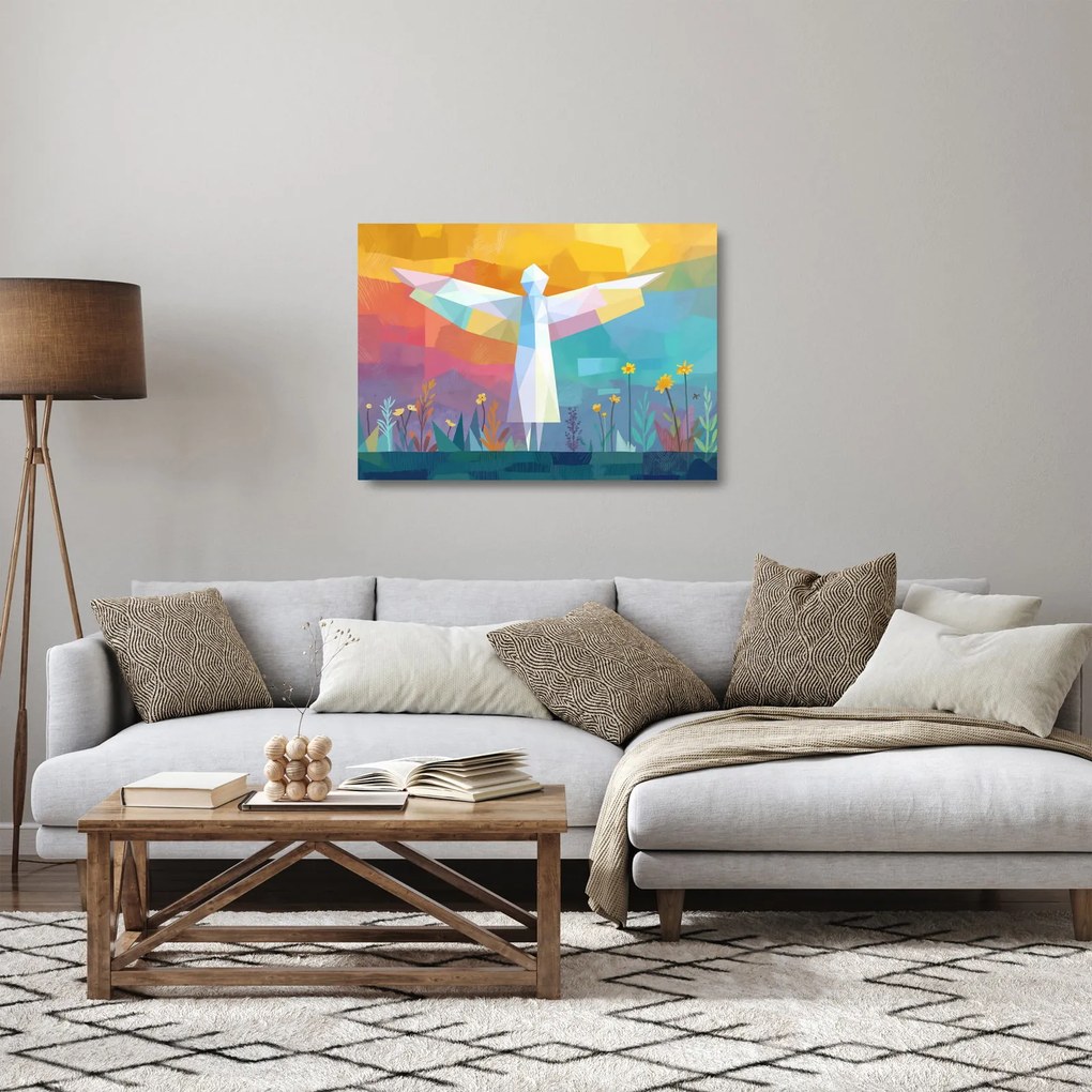 Sklenený obraz - Strážca kvetov (70x50 cm)