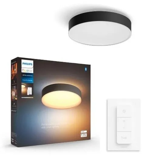 Philips - LED Stmievateľné stropné svietidlo Hue ENRAVE M LED/19,2W/230V čierna+ DO