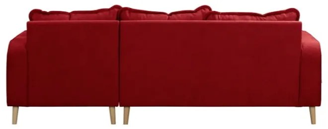 Červená rohová pohovka (pravý roh) Beata - Ropez