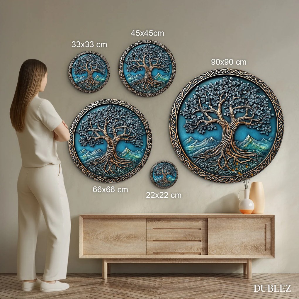 DUBLEZ | Drevený obraz - Keltský strom života - Arbor | UV potlač, Premium