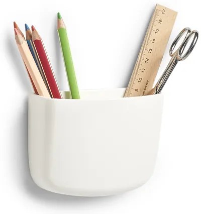 Kuchynský ORGANIZÉR samolepiaci, biely, plastový HOLDER, 13x5x9 cm