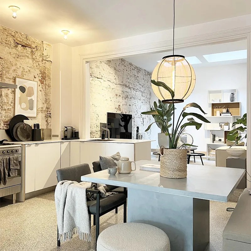 Orientálne závesné svietidlo hnedé 46 cm - Rob