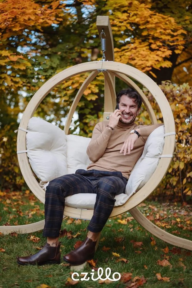 Czillo Závesné kreslo Czillo so stojanom, tmavosivé