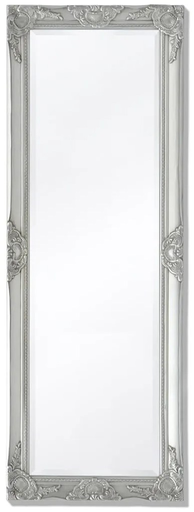 Nástenné zrkadlo v barokovom štýle, 140x50 cm strieborné
