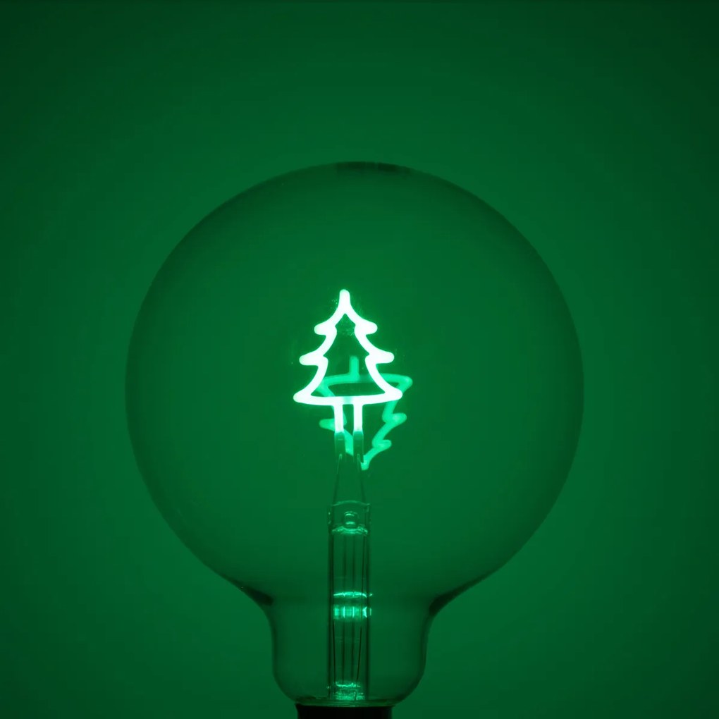 Vianočná LED žiarovka E27 G125 číra 1,8W 100 lm