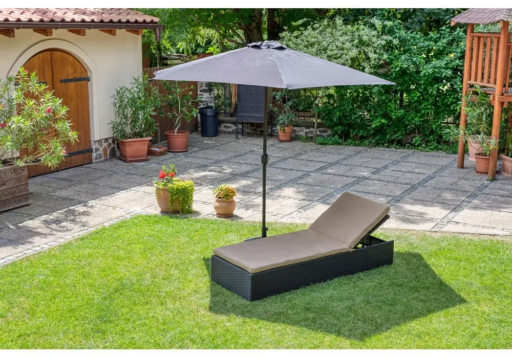 Čierny slnečník bez podstavca Bonami Essentials Sun, ø 300 cm