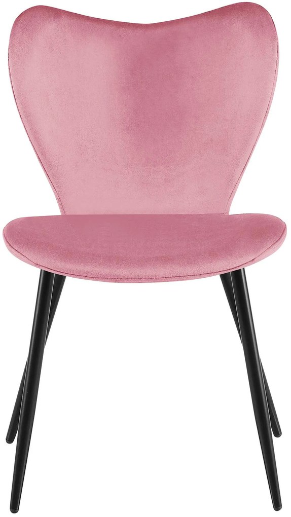 Jedálenská stolička Maika zamat - ružová