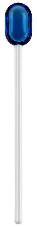 Sklenená lyžička 15,5 cm, modrá