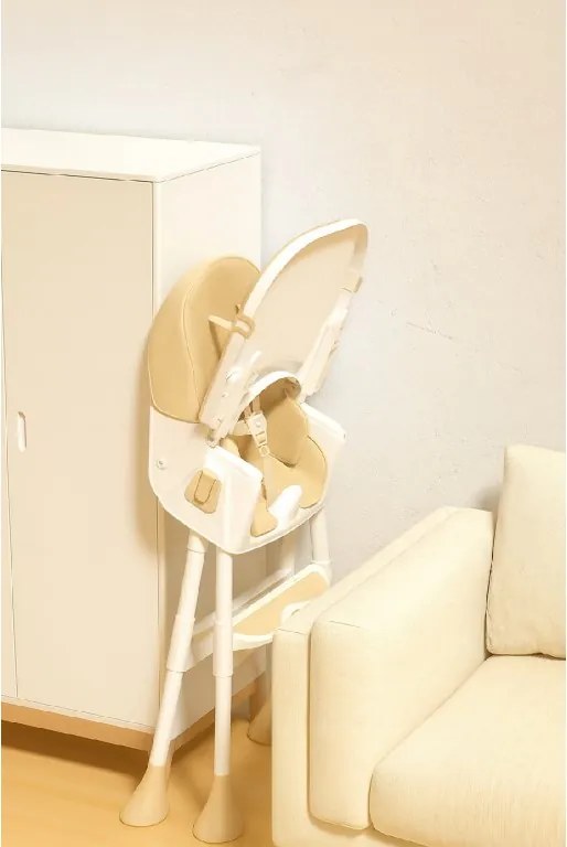 Stolička na kŕmenie KDK03 4v1 béžová + košík a kolieska ZDARMA