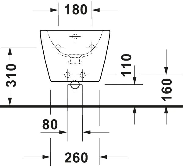 Duravit 2294150000 - Závesný bidet D-NEO keramika/lesklá biela