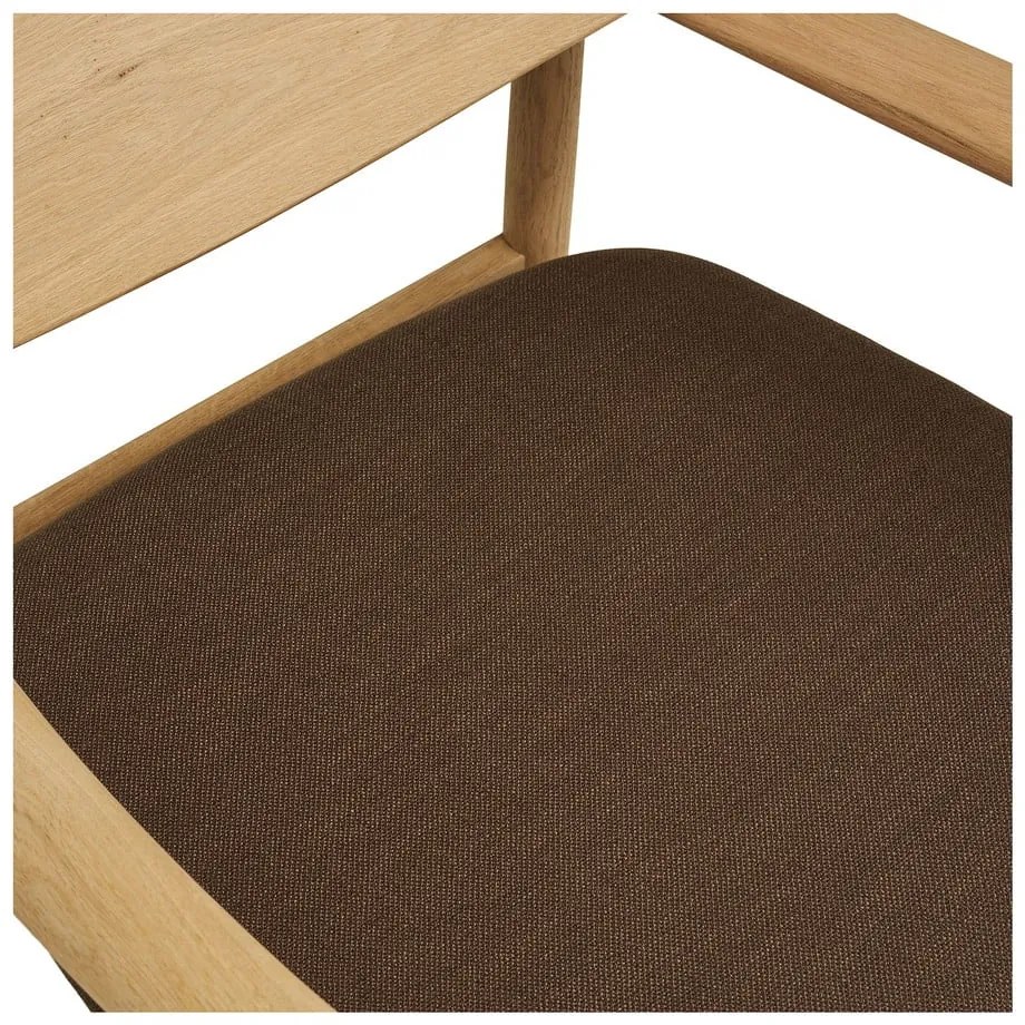 Hnedé kreslo s podnožkou Olvera – House Nordic