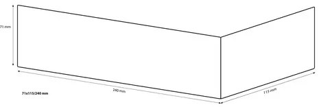 Obkladový pásik rohový Elastolith NEBRASCA 24x7,1 cm šedý farebný