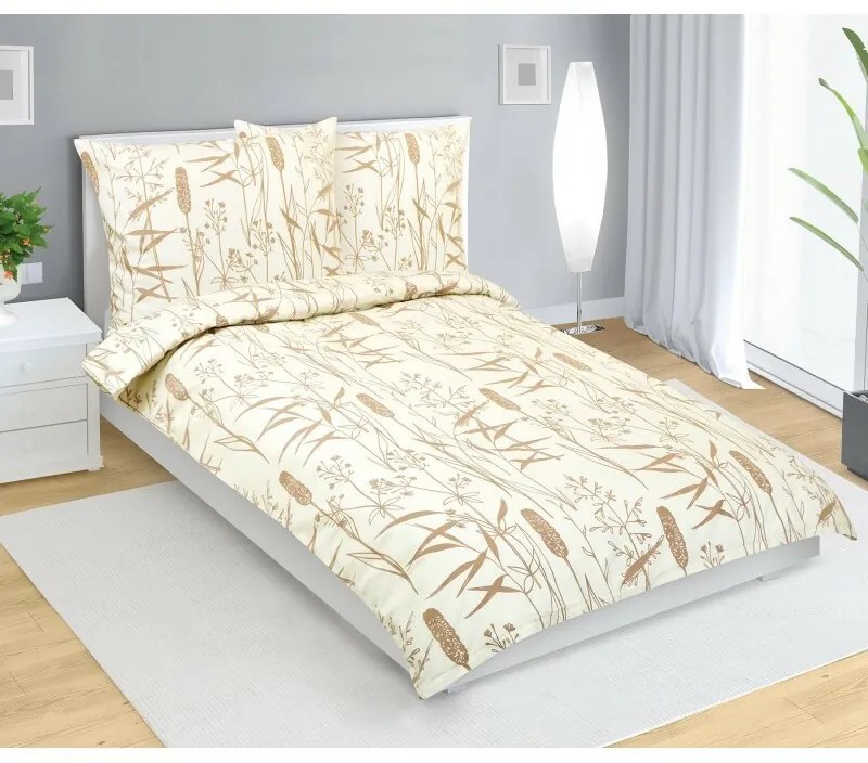 Bellatex Flanelové obliečky Rákos, 140 x 220 cm, 70 x 90 cm